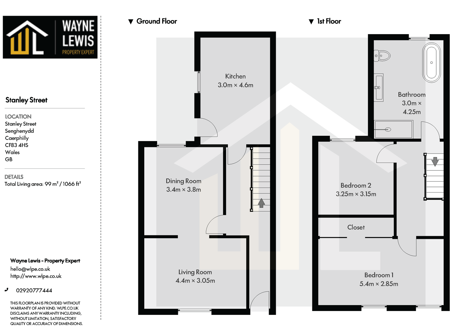 63, Stanley Street, Caerphilly floorplan