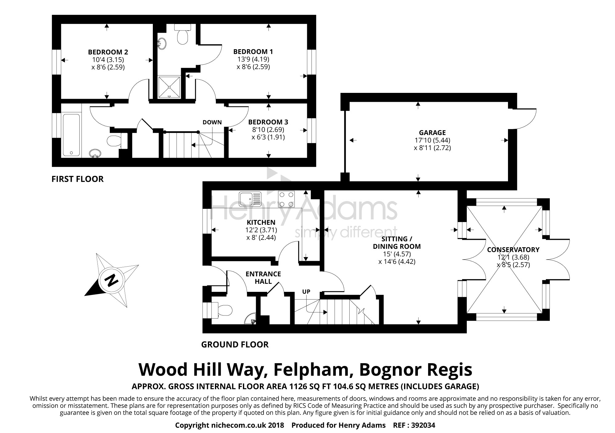 3 Bedrooms Semi-detached house for sale in Wood Hill Way, Felpham, Bognor Regis PO22