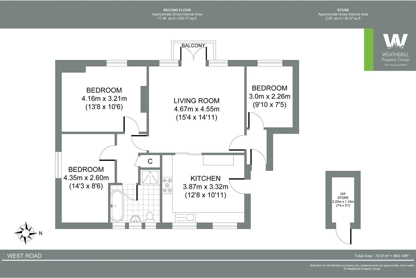11 Westlands Court, West Road, Portslade floorplan