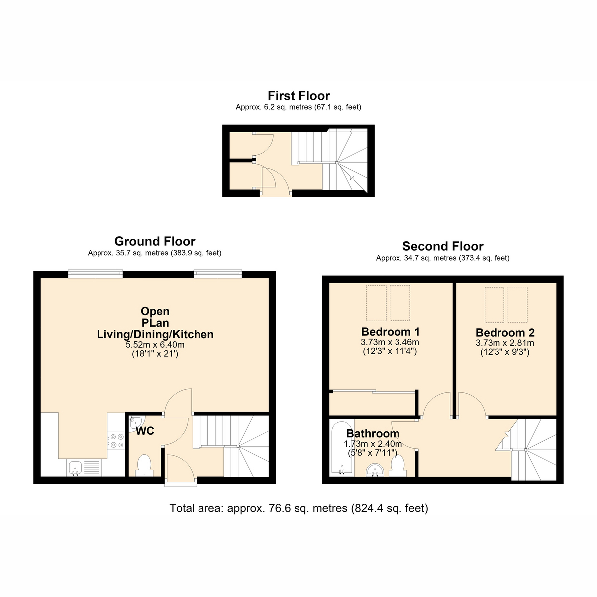 3, Benbow Quay, Shrewsbury floorplan