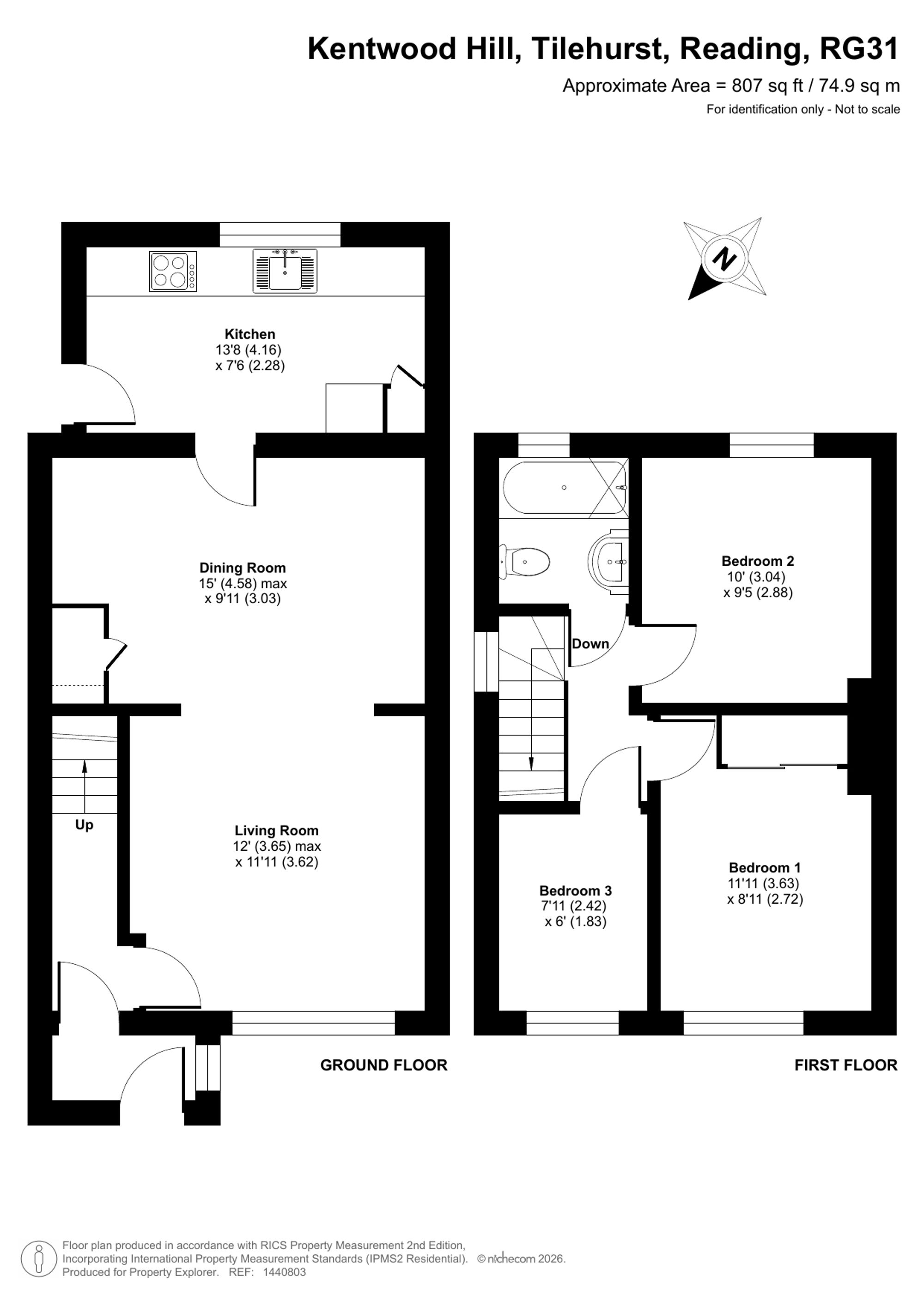 196 Kentwood Hill, Reading floorplan