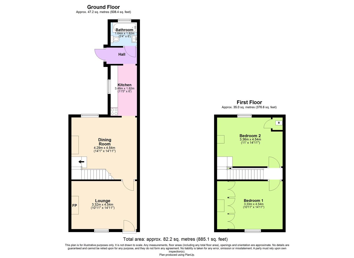 16, Oxford Street, Southam floorplan