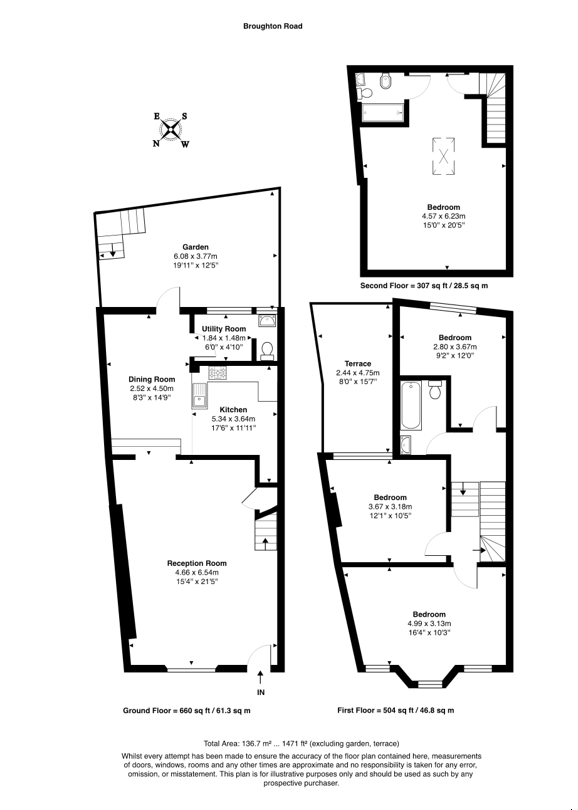 4 Bedrooms Terraced house to rent in Broughton Road, Fulham, London SW6