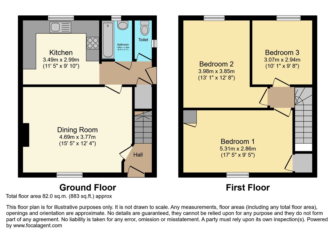 19, Bowflatts, Workington floorplan
