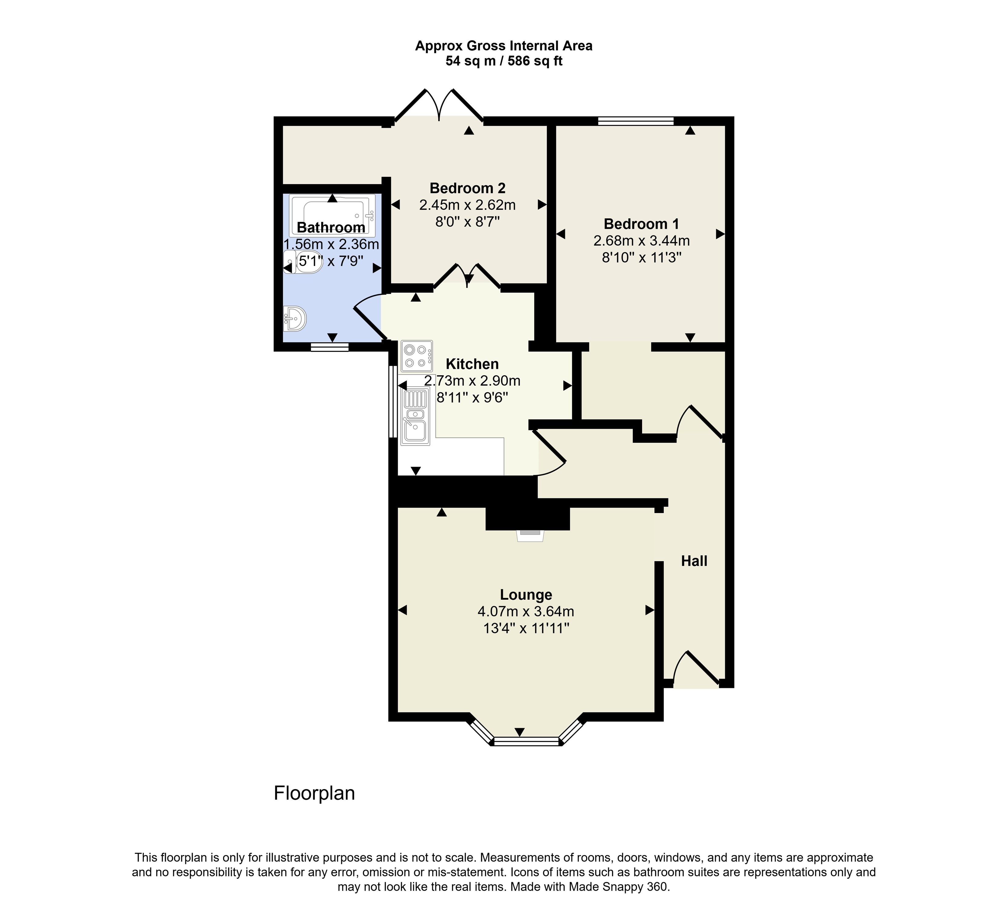 1, The Nook, Beeston, Nottingham floorplan