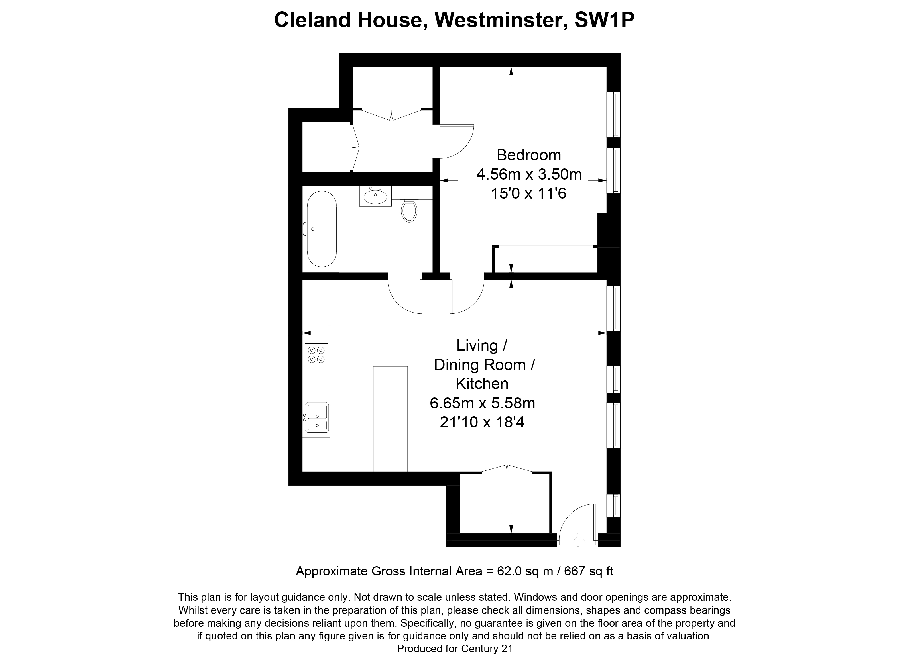 Cleland House 32, John Islip Street, LONDON floorplan