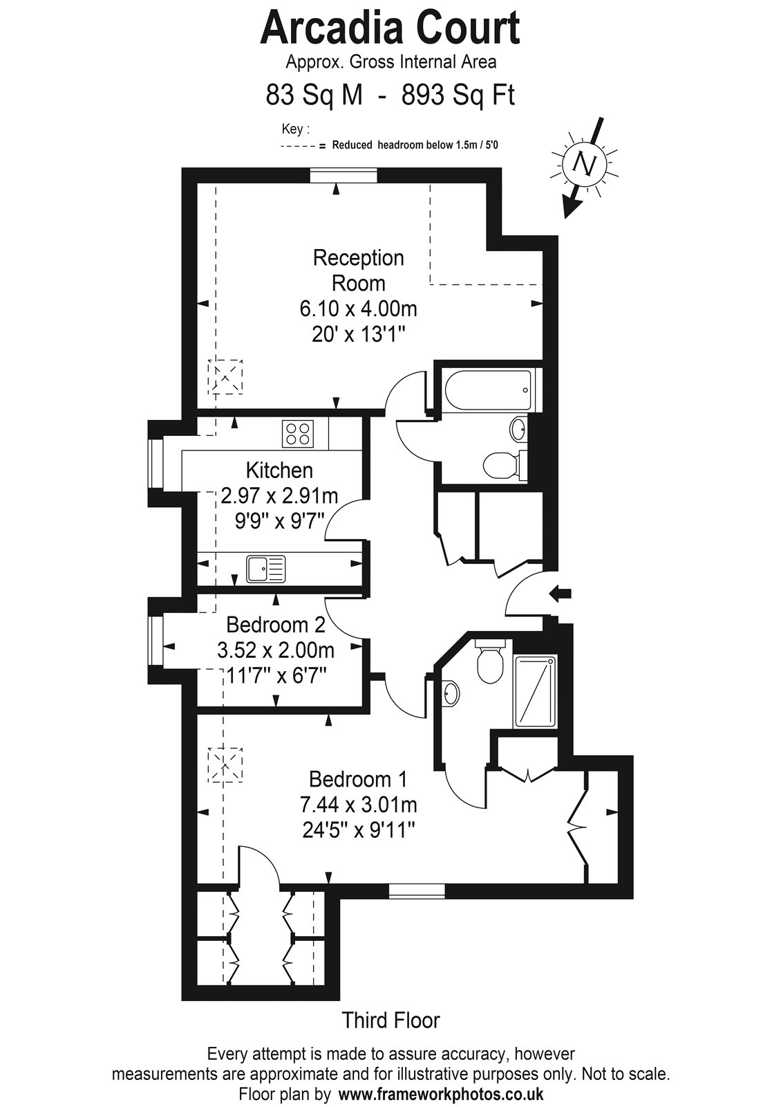 Flat 8, Arcadia Court, 208, Sheen Road, Richmond floorplan