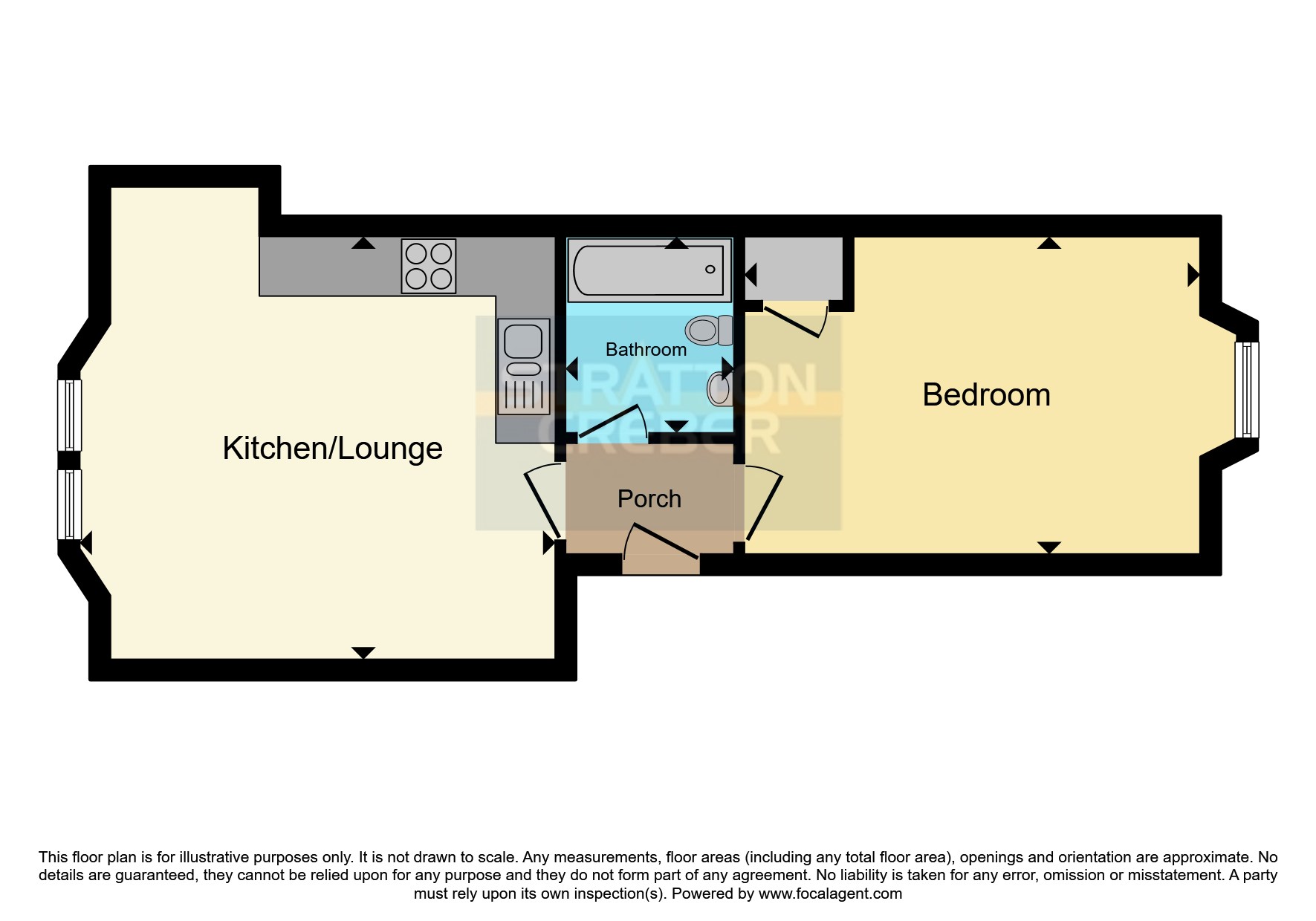 Flat 3, The Old Post Office,, Fore Street, Looe floorplan