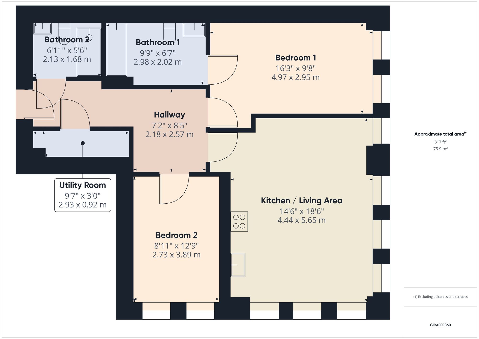 Flat 14 Kingsgate House, 29-39 The Broadway, Stanmore floorplan