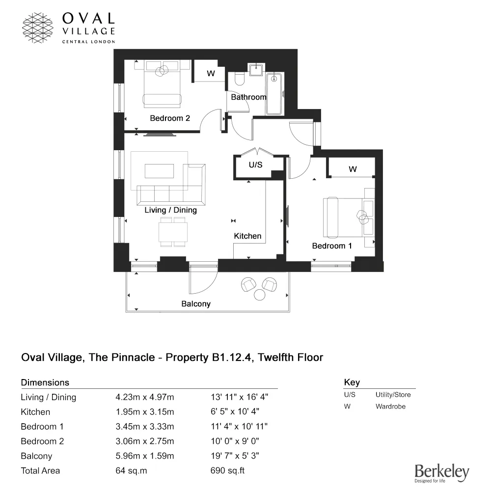 Oval Village, Kennington Lane, London floorplan