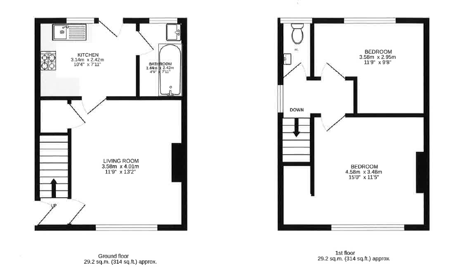 Chester Gardens, Morden floorplan
