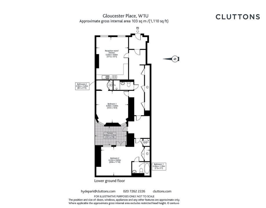 2 Bedrooms Flat to rent in Gloucester Place, London W1U