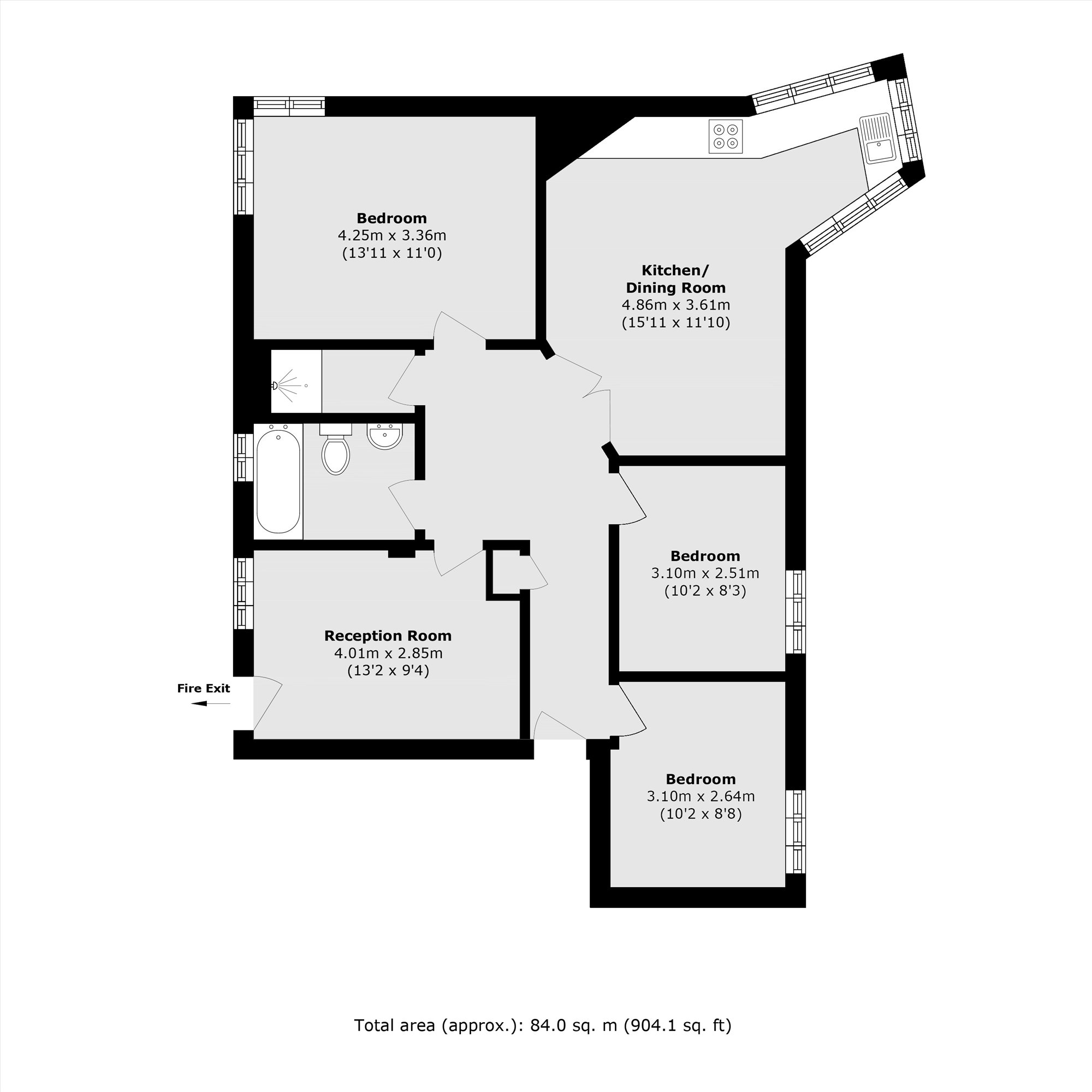 Flat 29, Hanger Court, Hanger Green, London floorplan