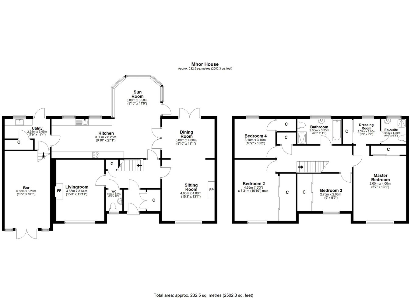 Mhor House, Manorpark, Galashiels floorplan