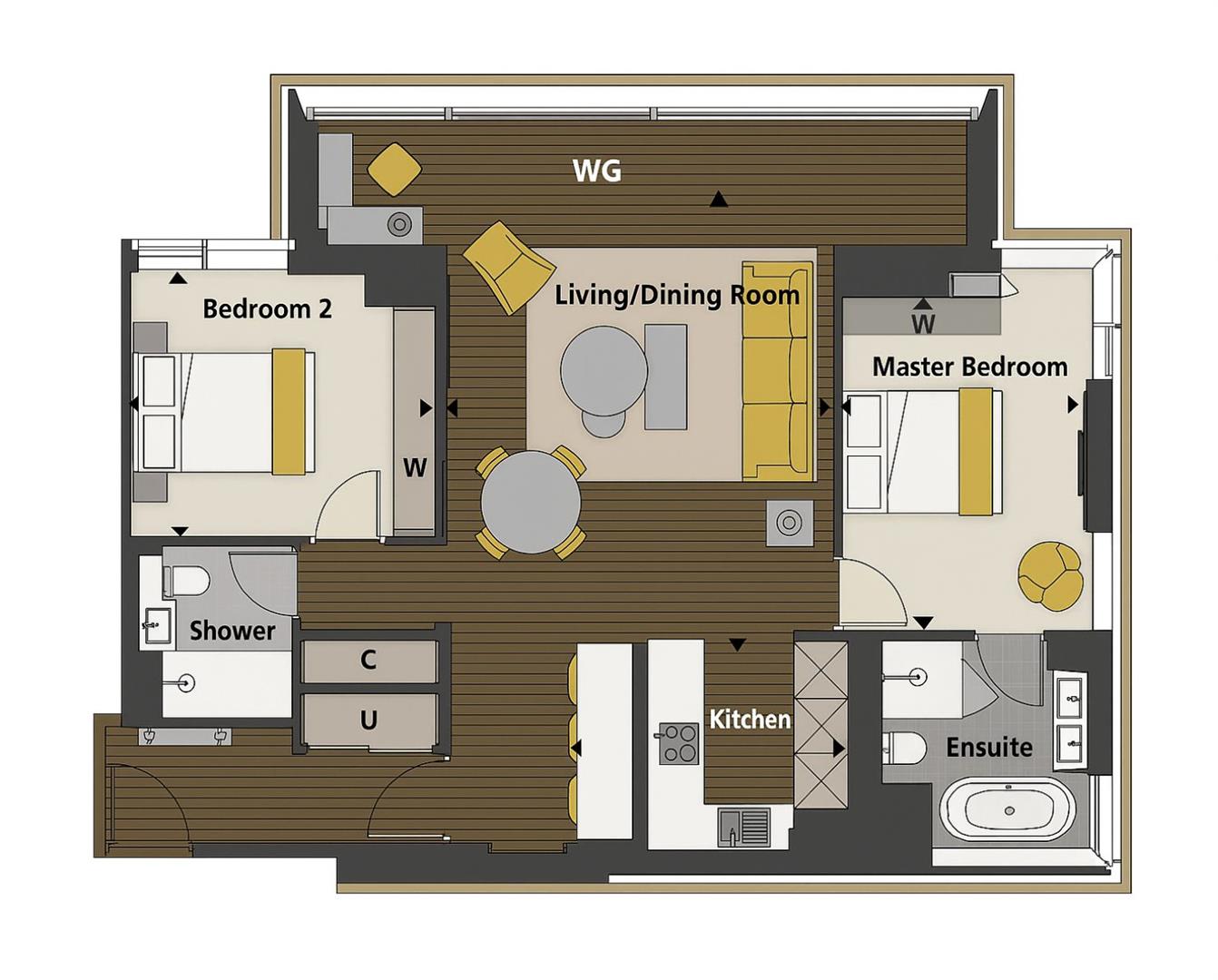 Apartment 132, Carrara Tower, 1 Bollinder Place, London floorplan