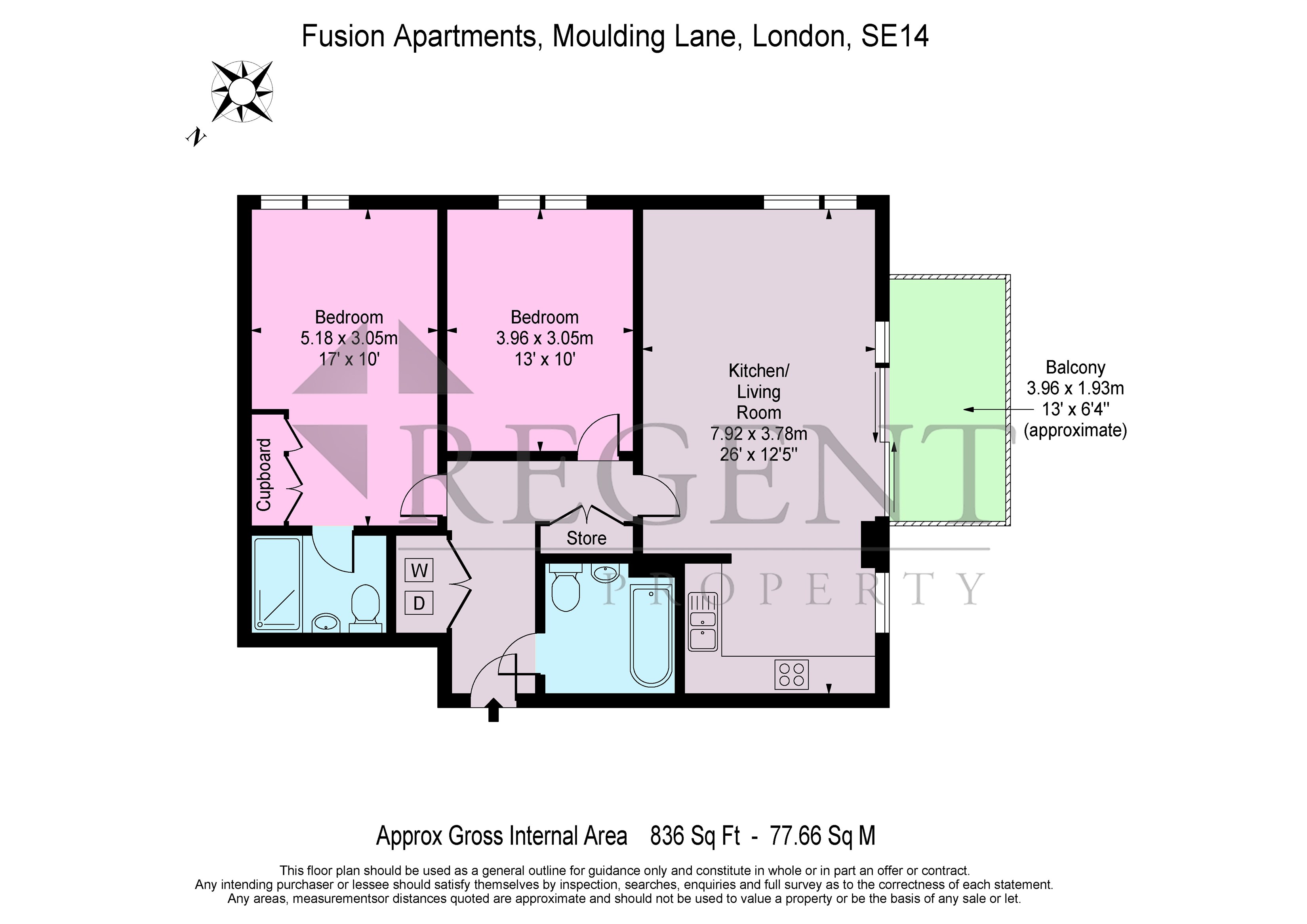 16, Fusion Apartments, Moulding Lane, London floorplan