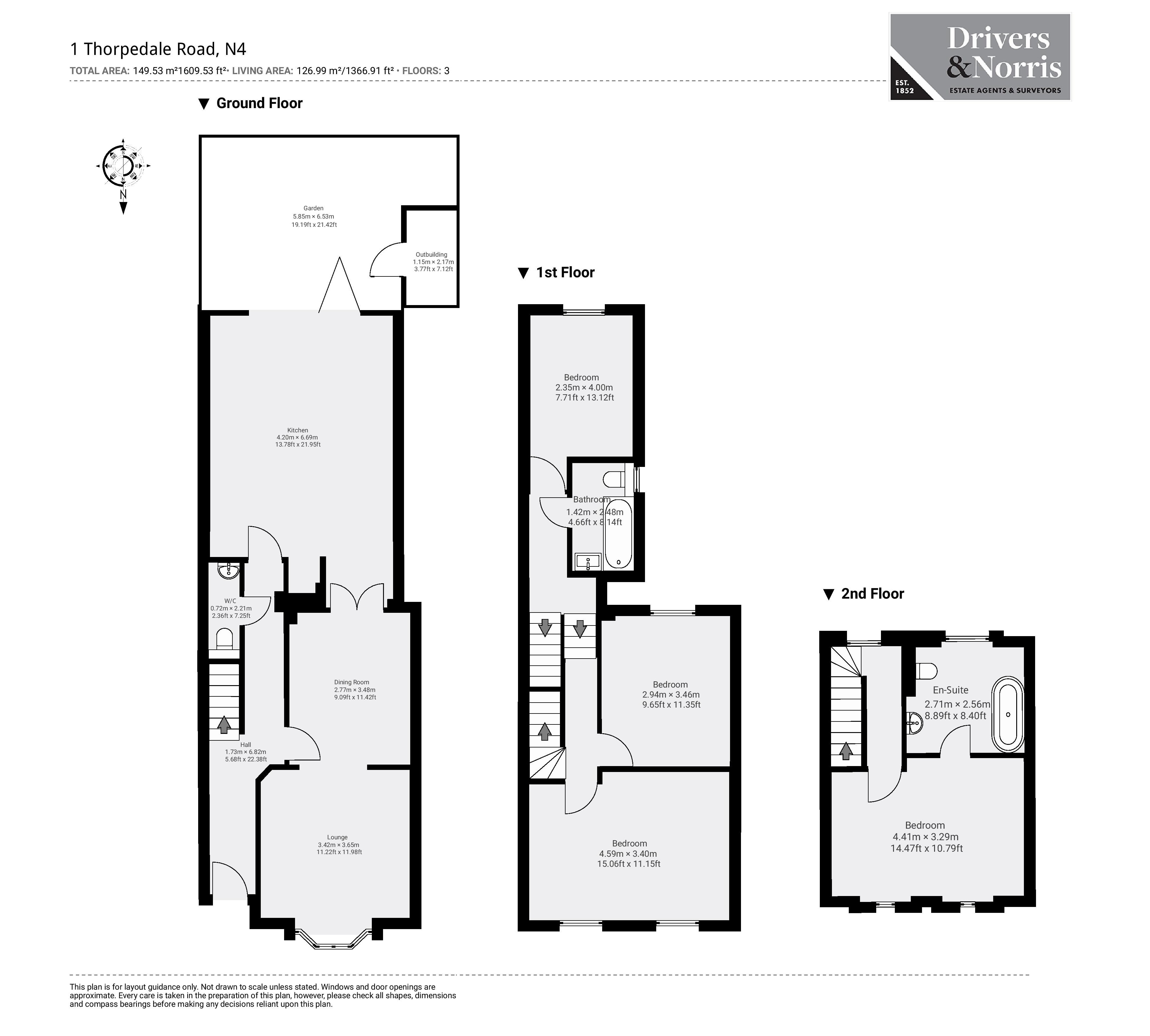 1, Thorpedale Road, London floorplan