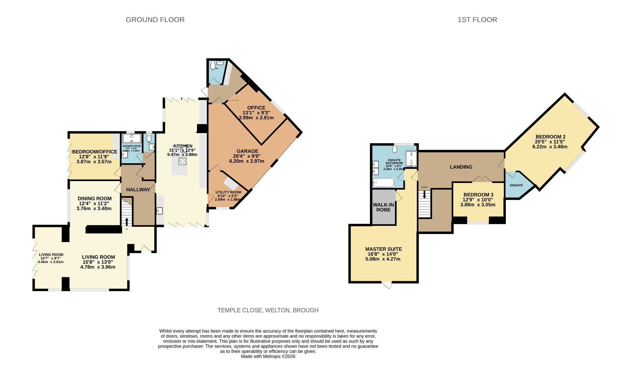 Willow House, 1 Temple Close, Brough floorplan