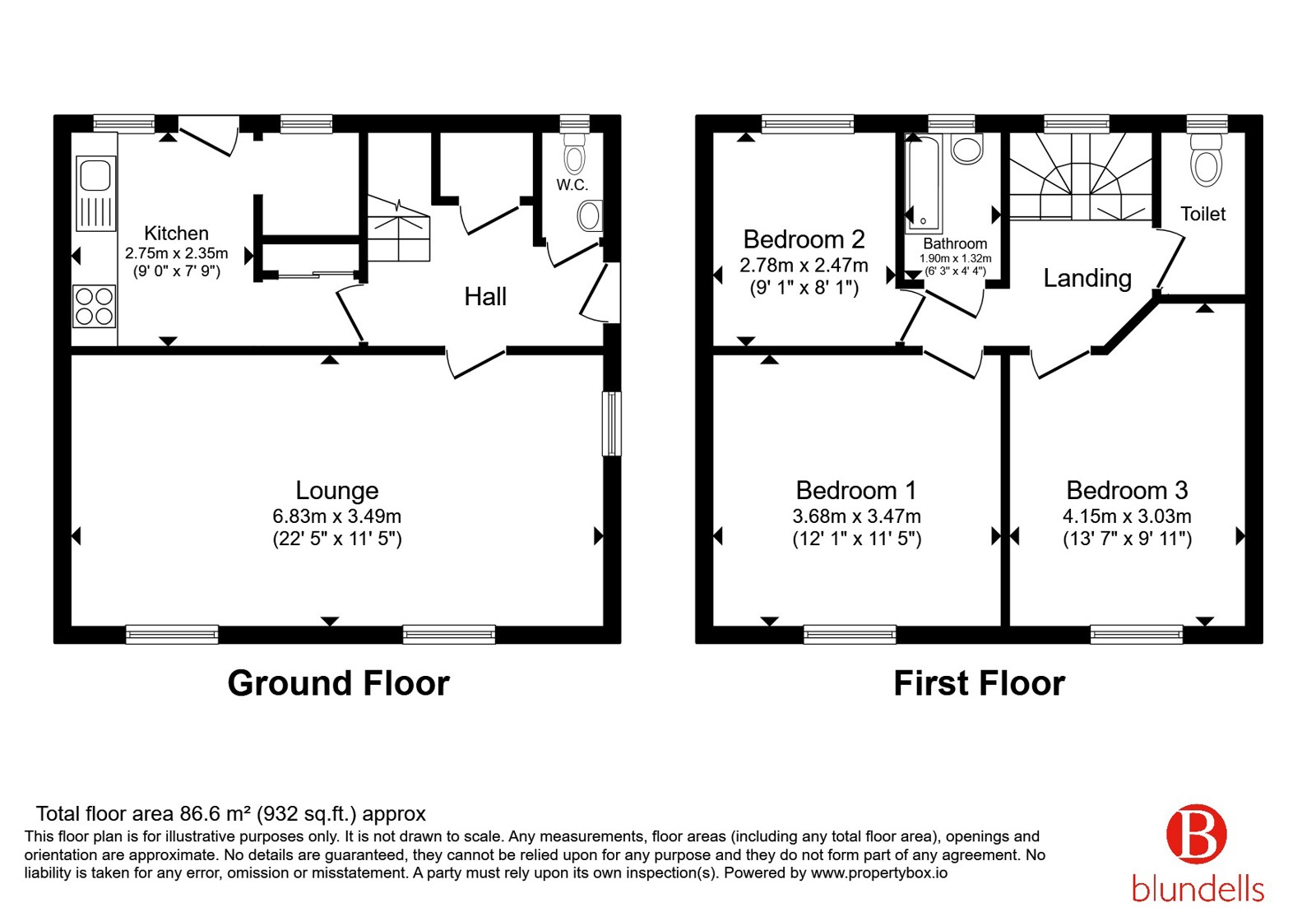 76, Rupert Road, Sheffield floorplan