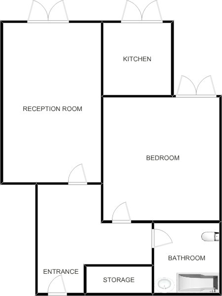 1 Bedrooms Flat to rent in Pittman Gardens, Ilford, Essex. IG1