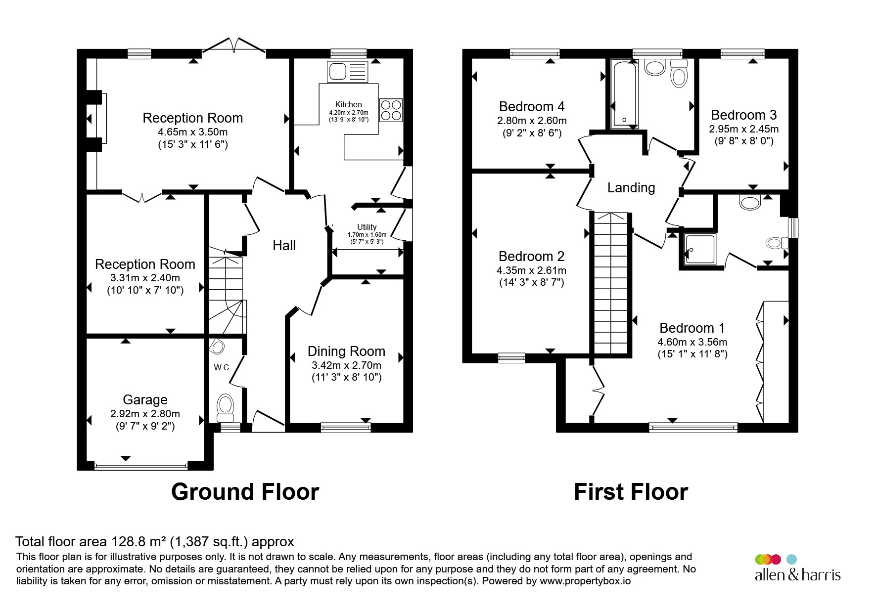 2, Willow Close, Pontypridd floorplan
