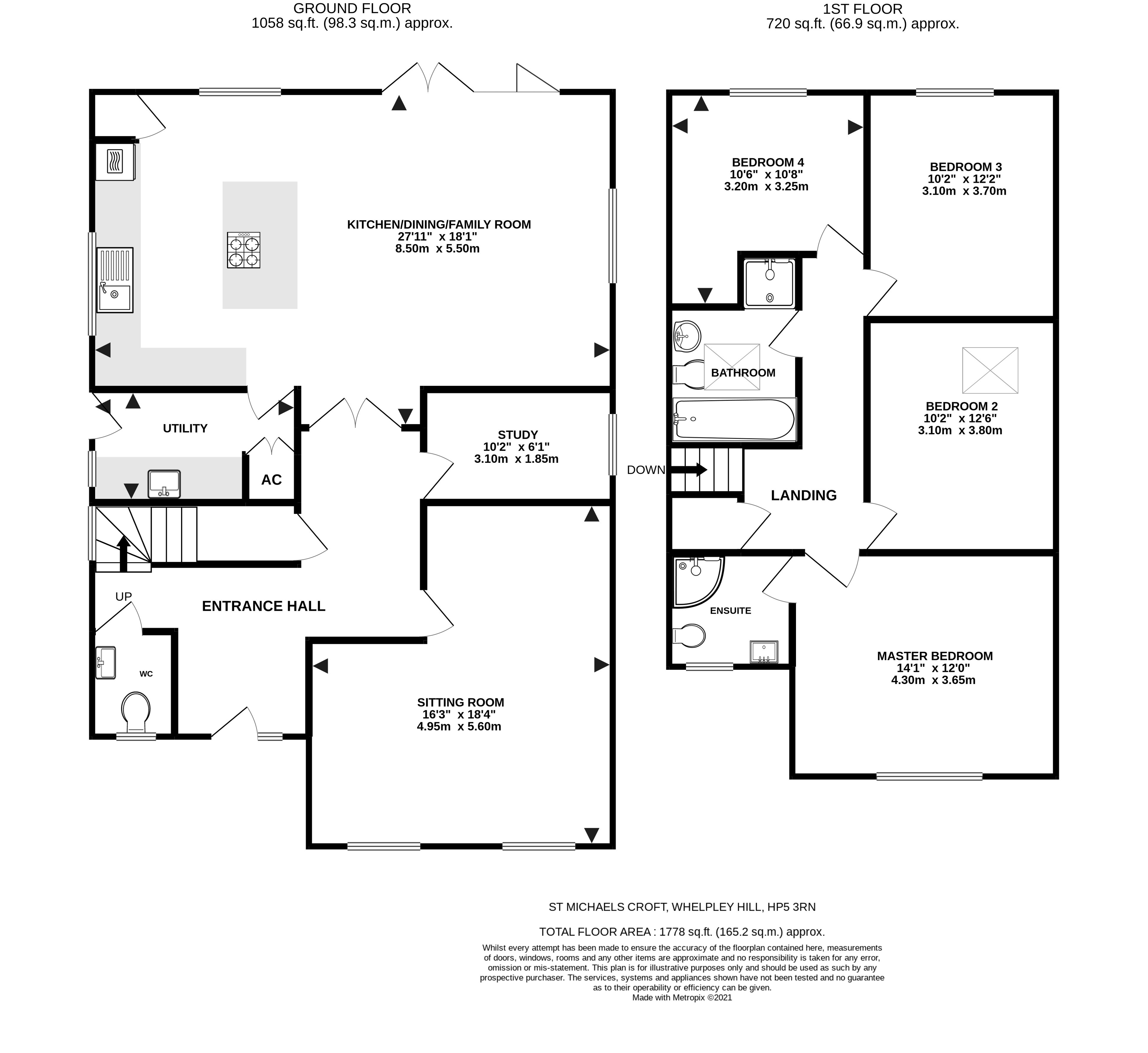 1 St. Michaels Croft,, Village Road, Buckinghamshire floorplan