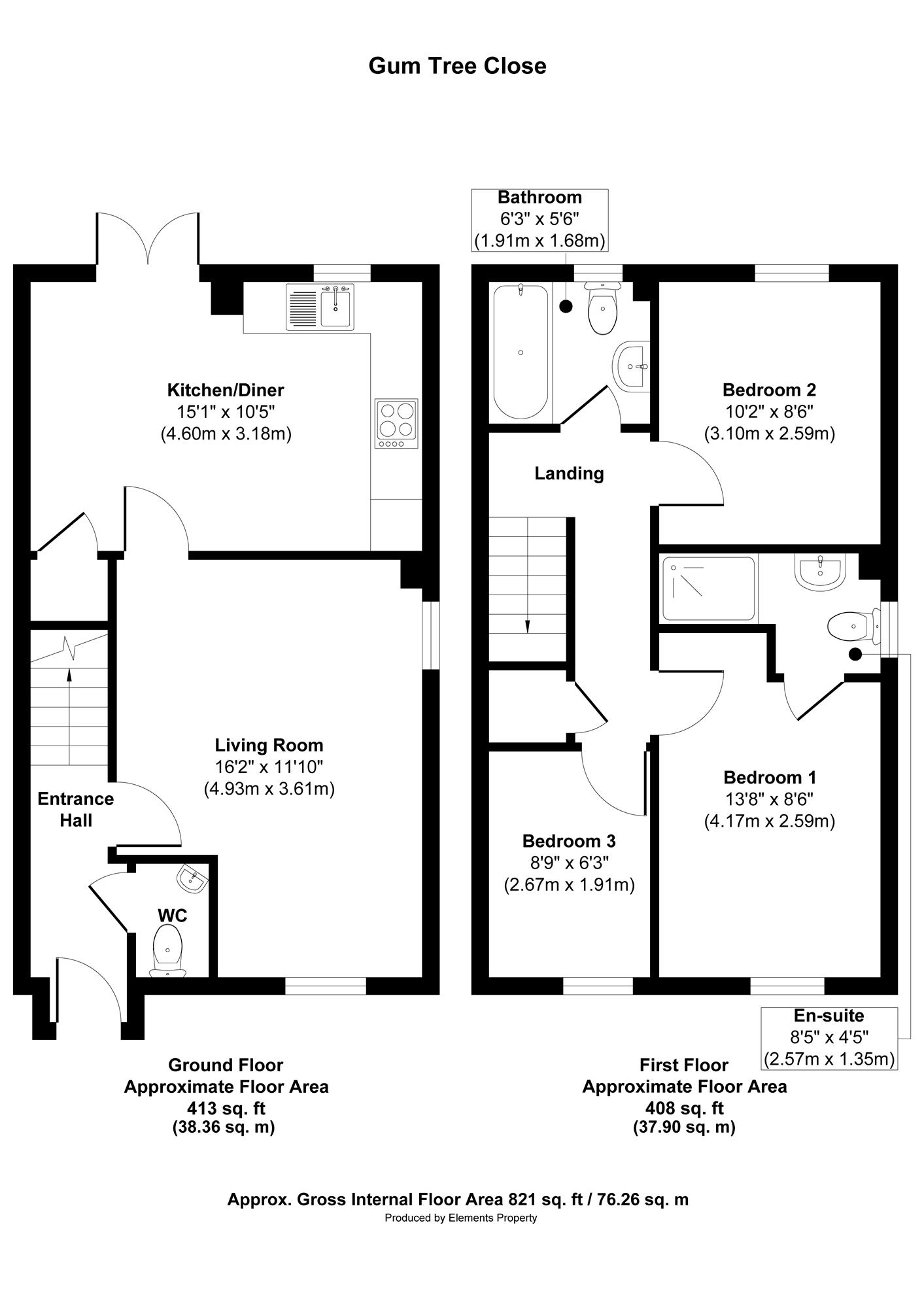 9, Gum Tree Close, Nottingham floorplan