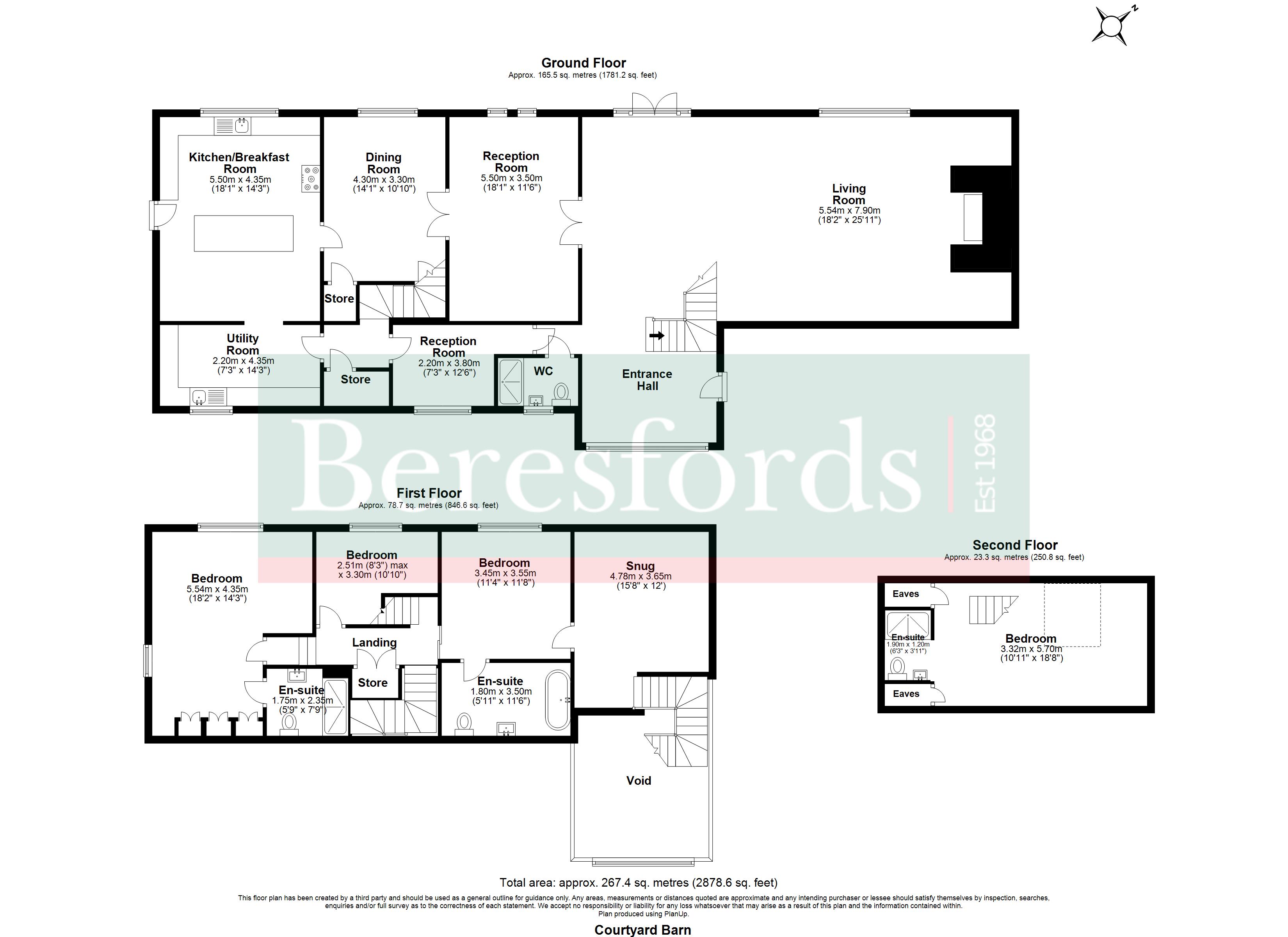 Courtyard Barn,, Horseman Side, Essex floorplan