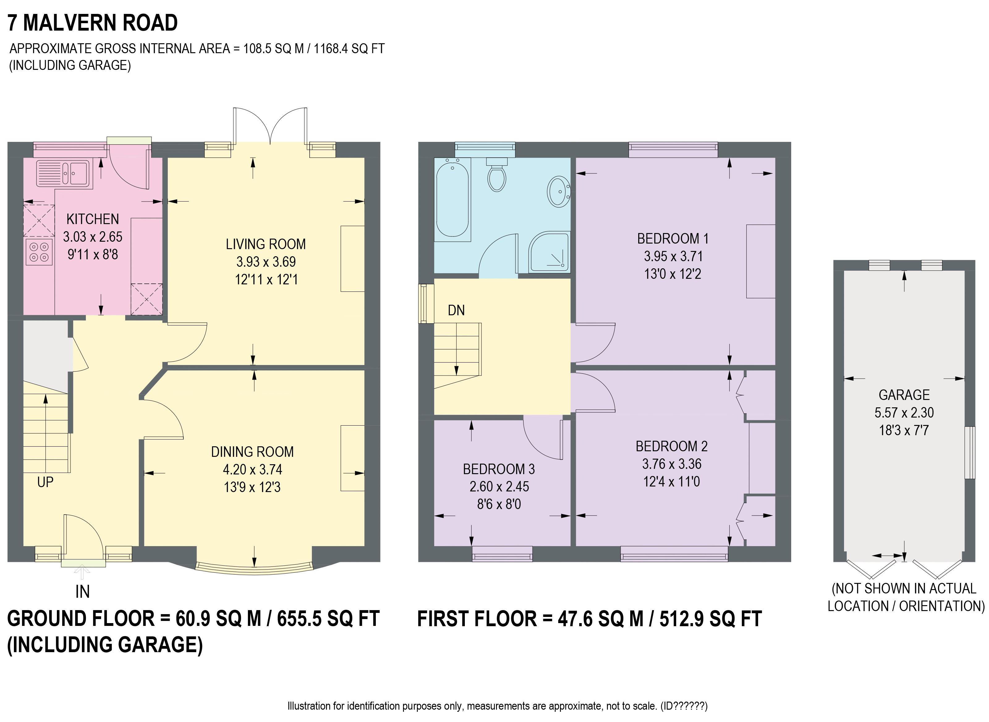 7, Malvern Road, Chesterfield floorplan