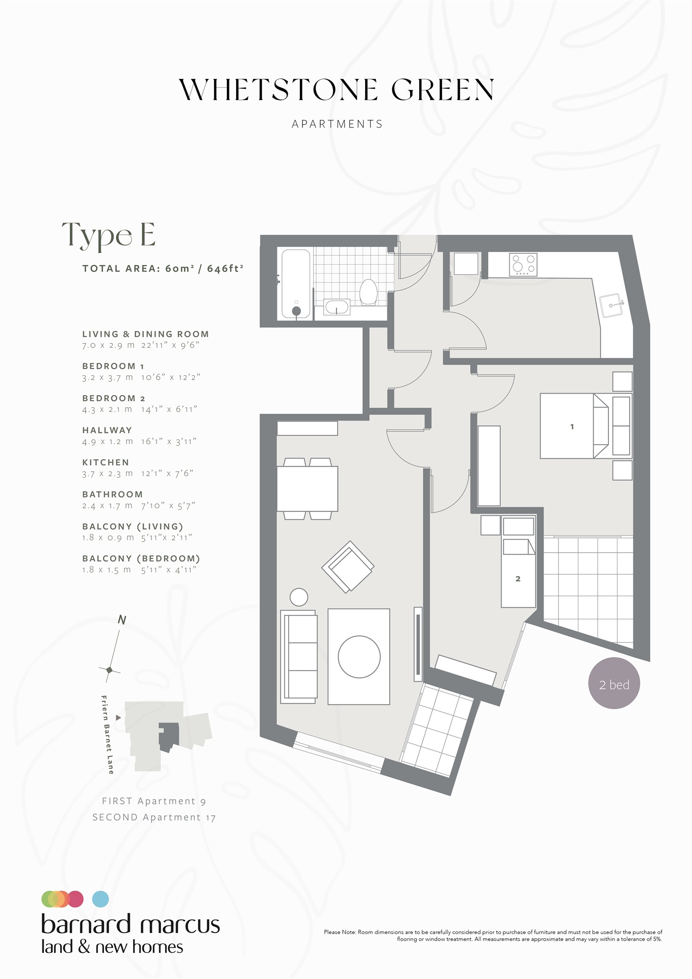Whetstone Green Apartments, Whetstone, London N20, 2 bedroom flat for