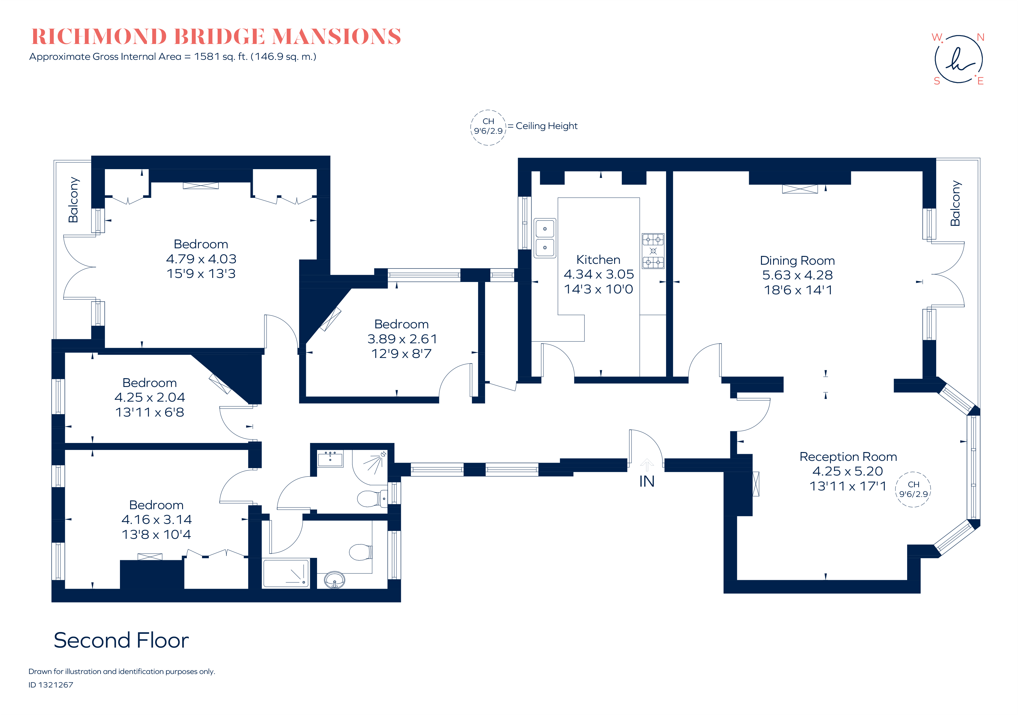 6 Richmond Bridge Mansions, Willoughby Road, Twickenham floorplan