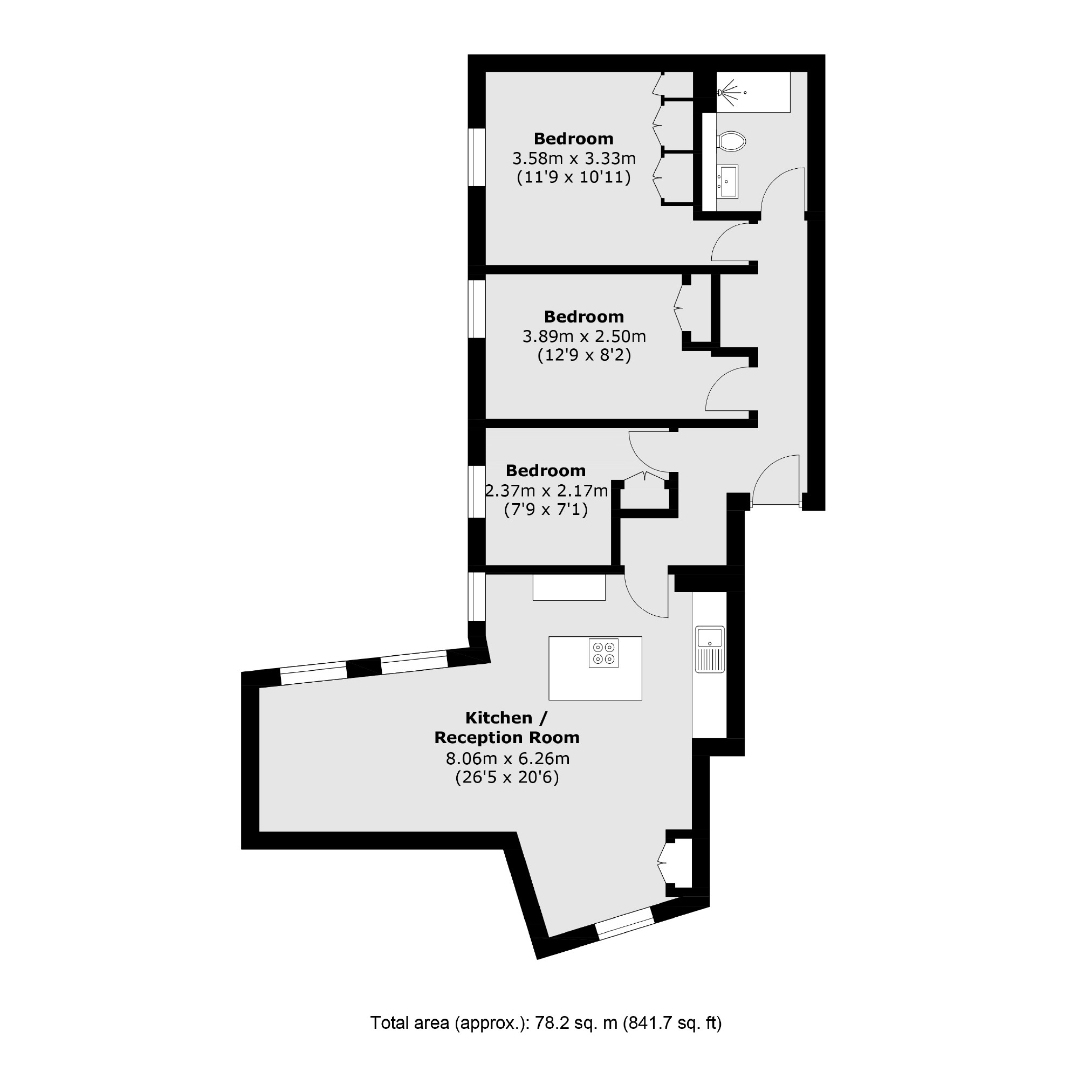 Flat 4, 495, Fulham Road, London floorplan