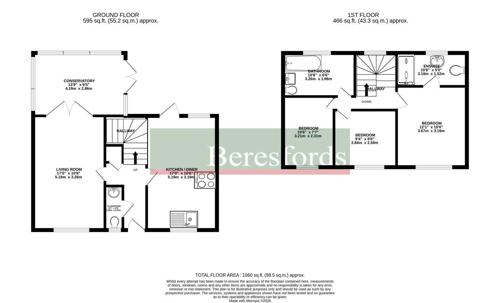 98, Longmead Avenue, Essex floorplan
