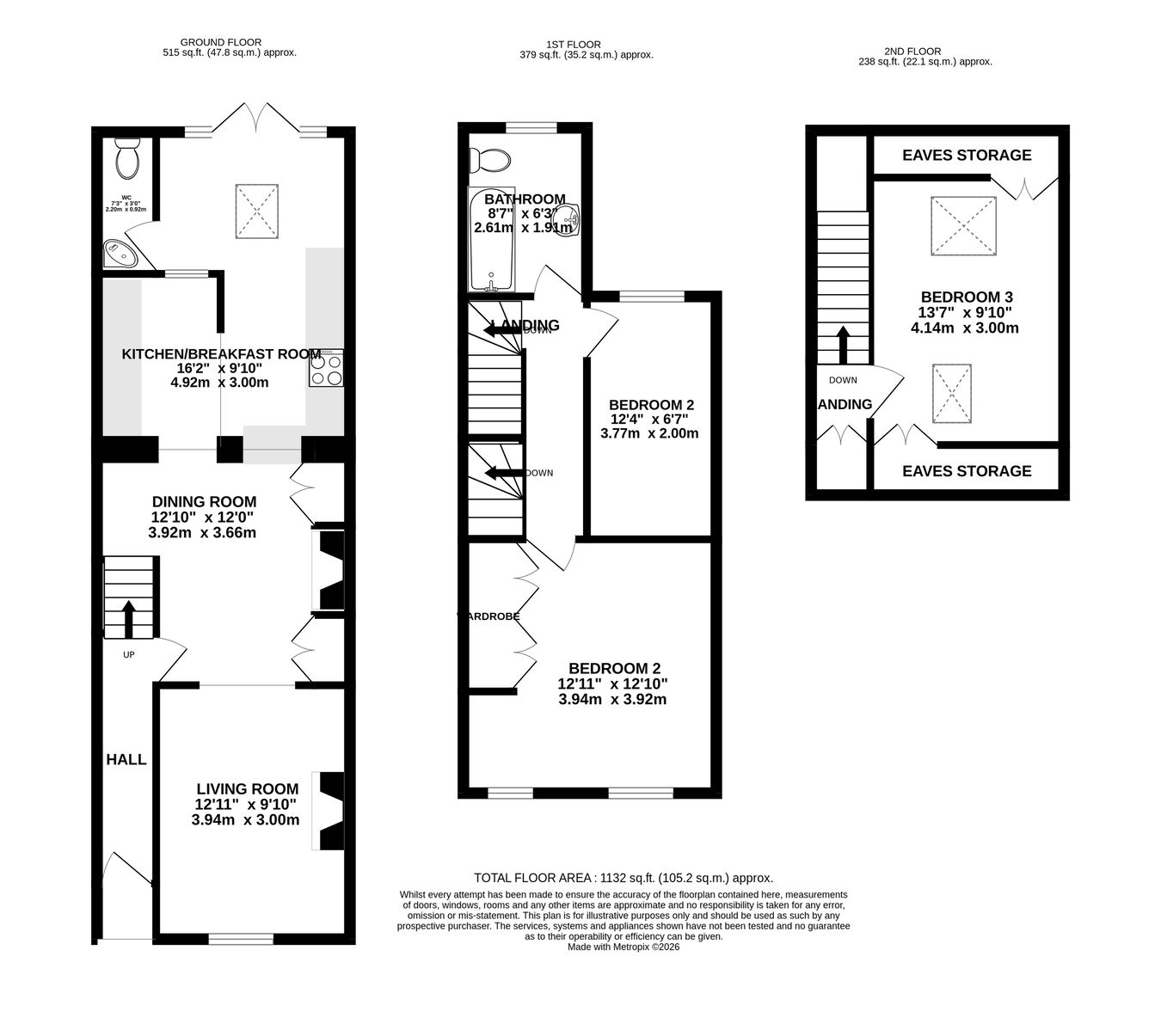 121, North Street, Abergavenny floorplan