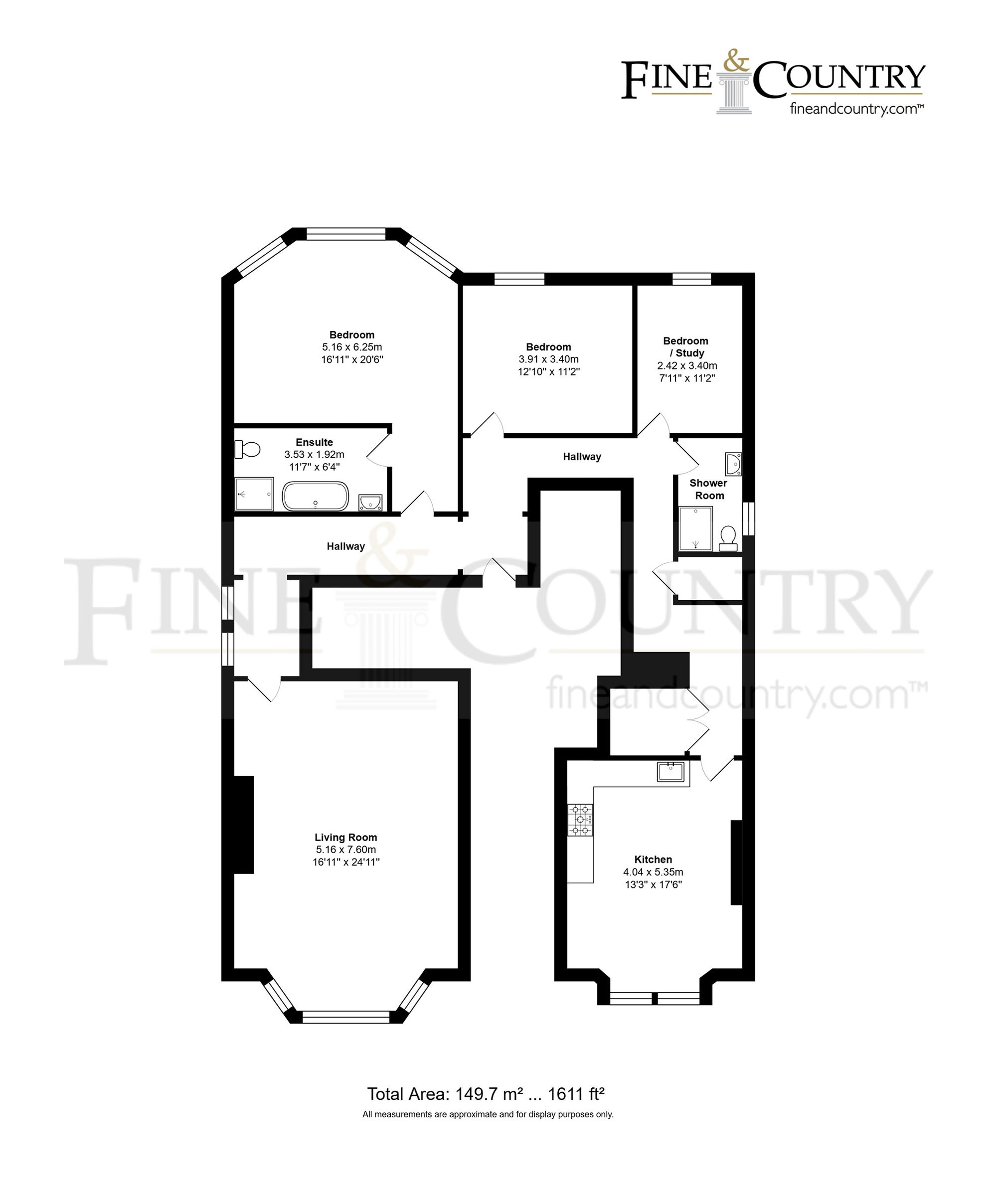 Flat 1, 3 Kings Gardens, Hove floorplan