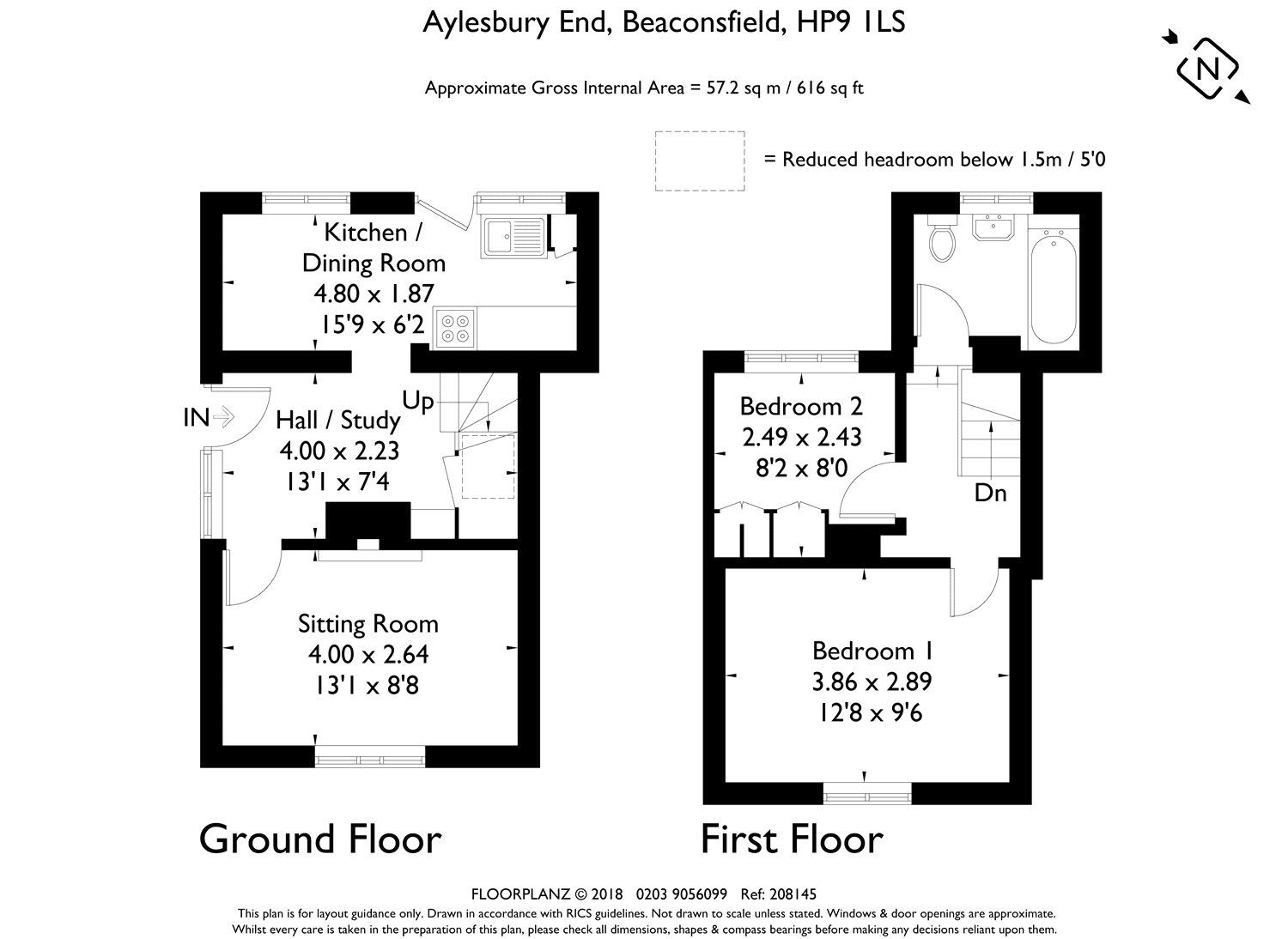 2 Bedrooms End terrace house for sale in Aylesbury End, Beaconsfield, Buckinghamshire HP9