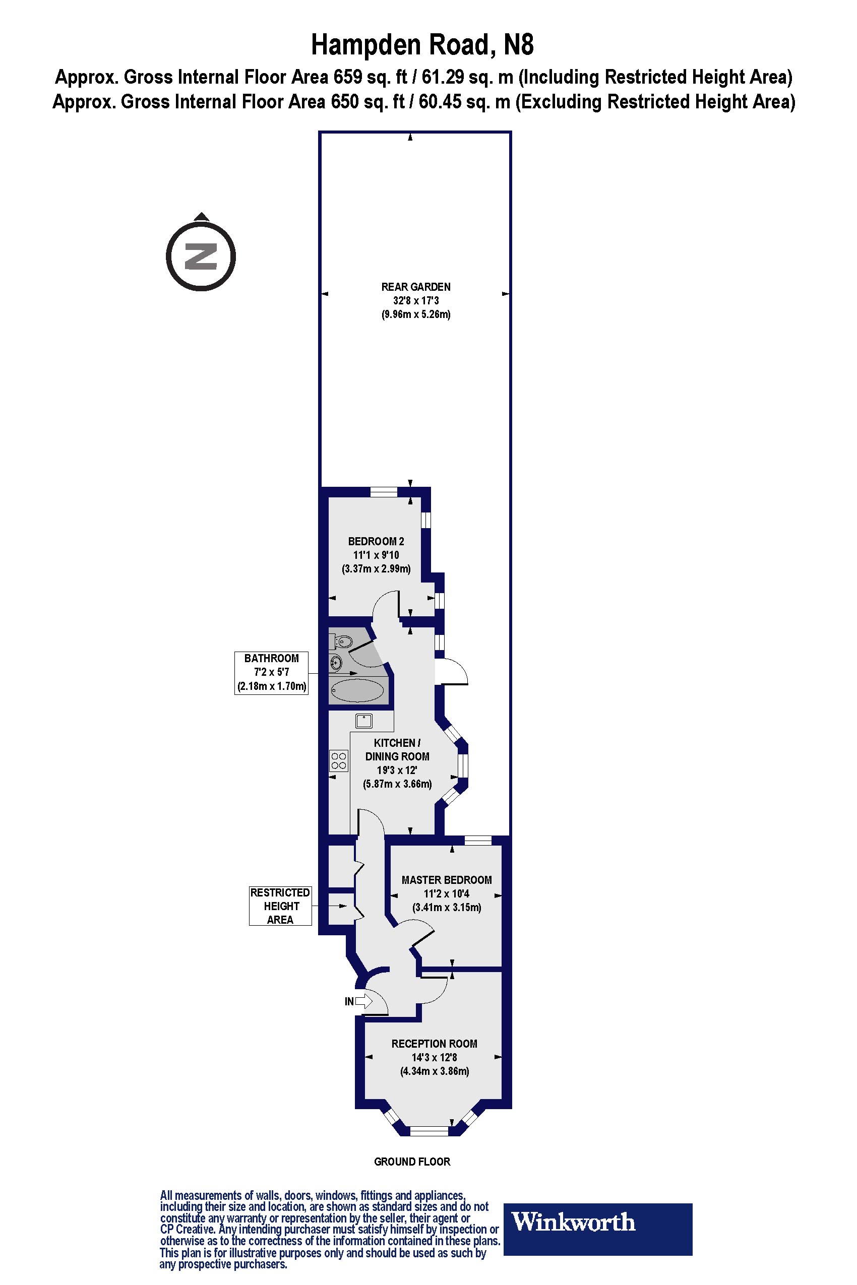 2 Bedrooms Flat for sale in Hampden Road, Harringay N8