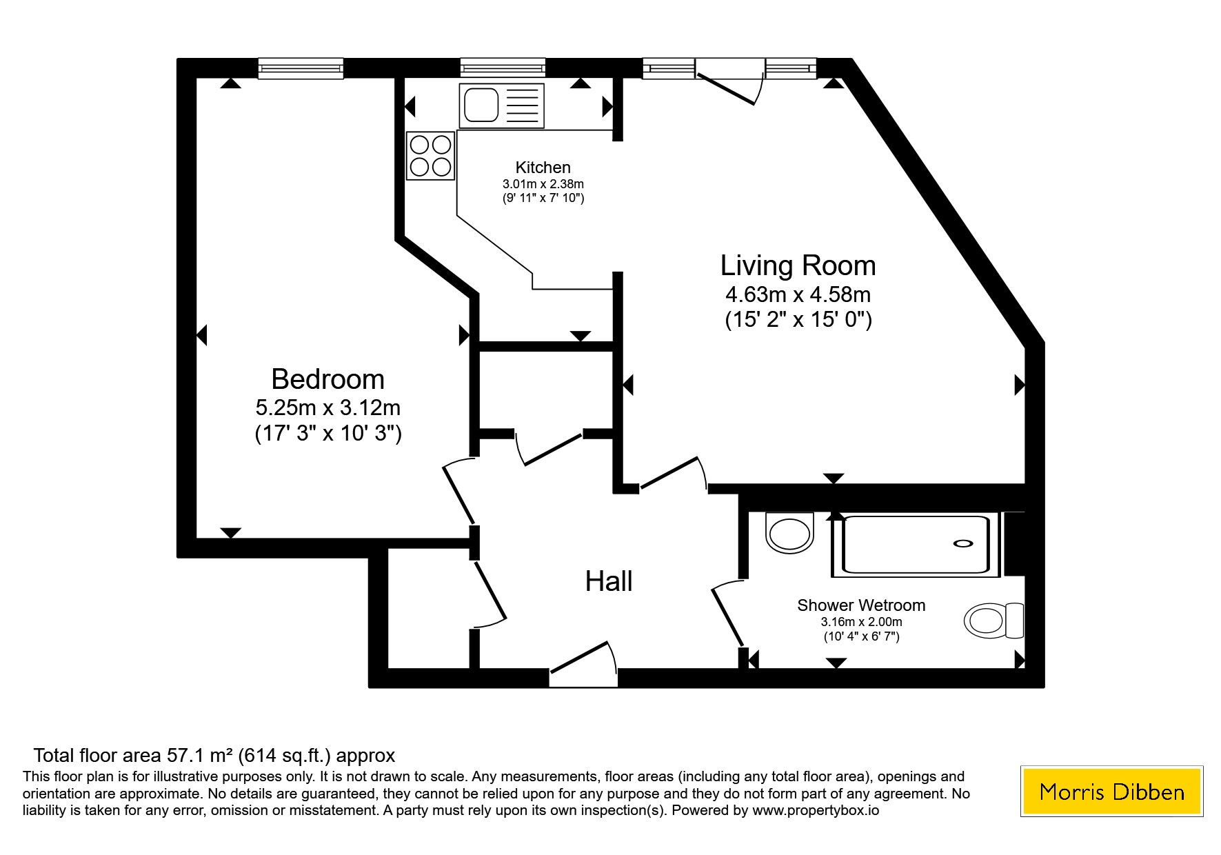 Flat 25, Hebron Court, 46, Rollesbrook Gardens, Hampshire floorplan