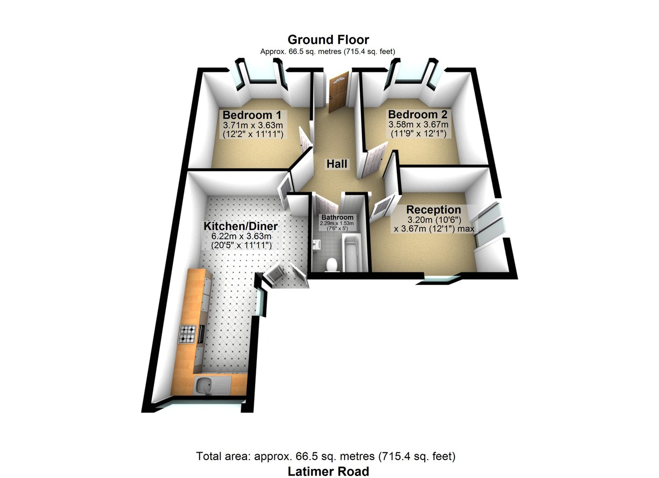 1, Latimer Road, London floorplan