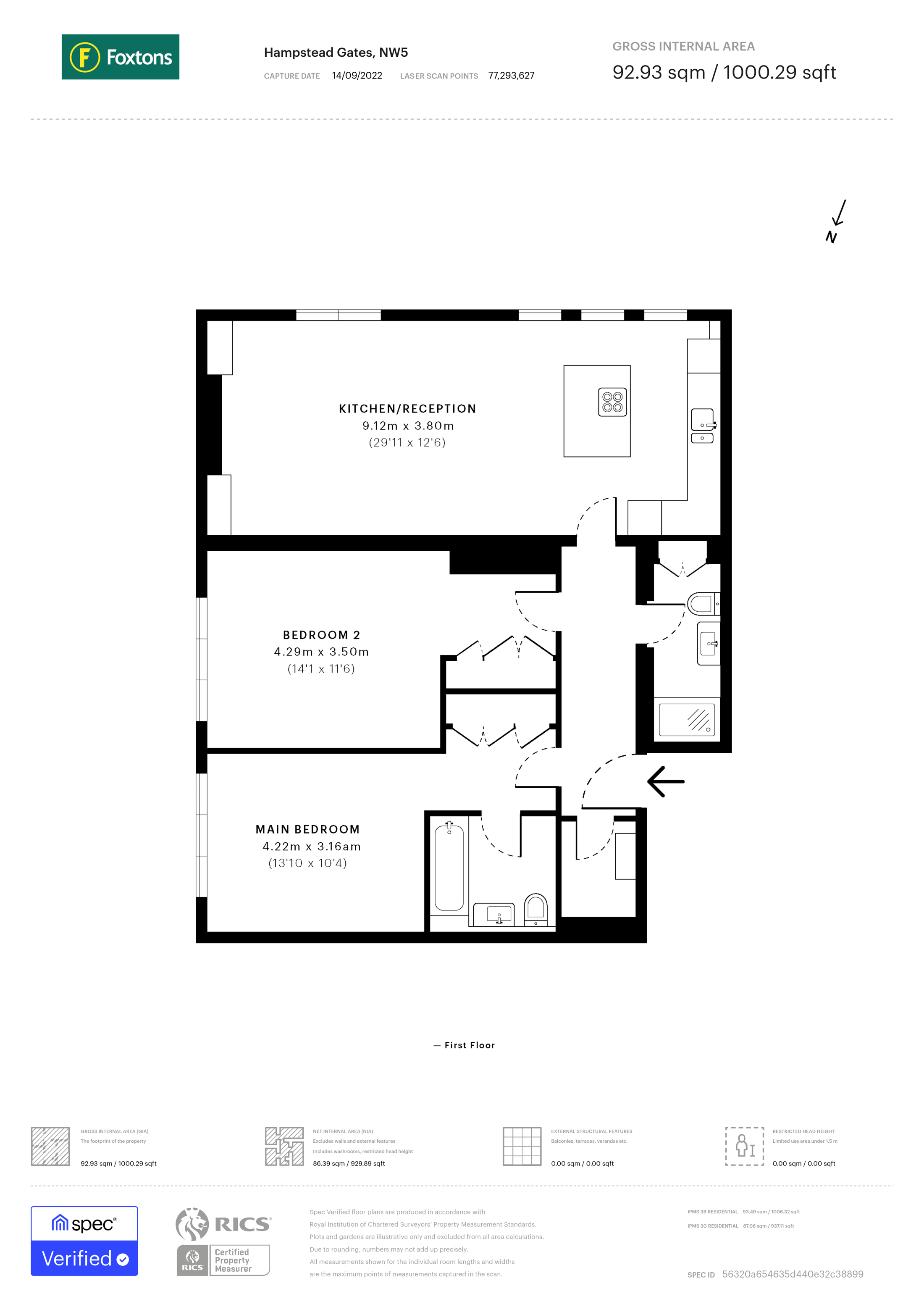 Ryland Road, Kentish Town, London NW5, 2 bedroom flat for sale