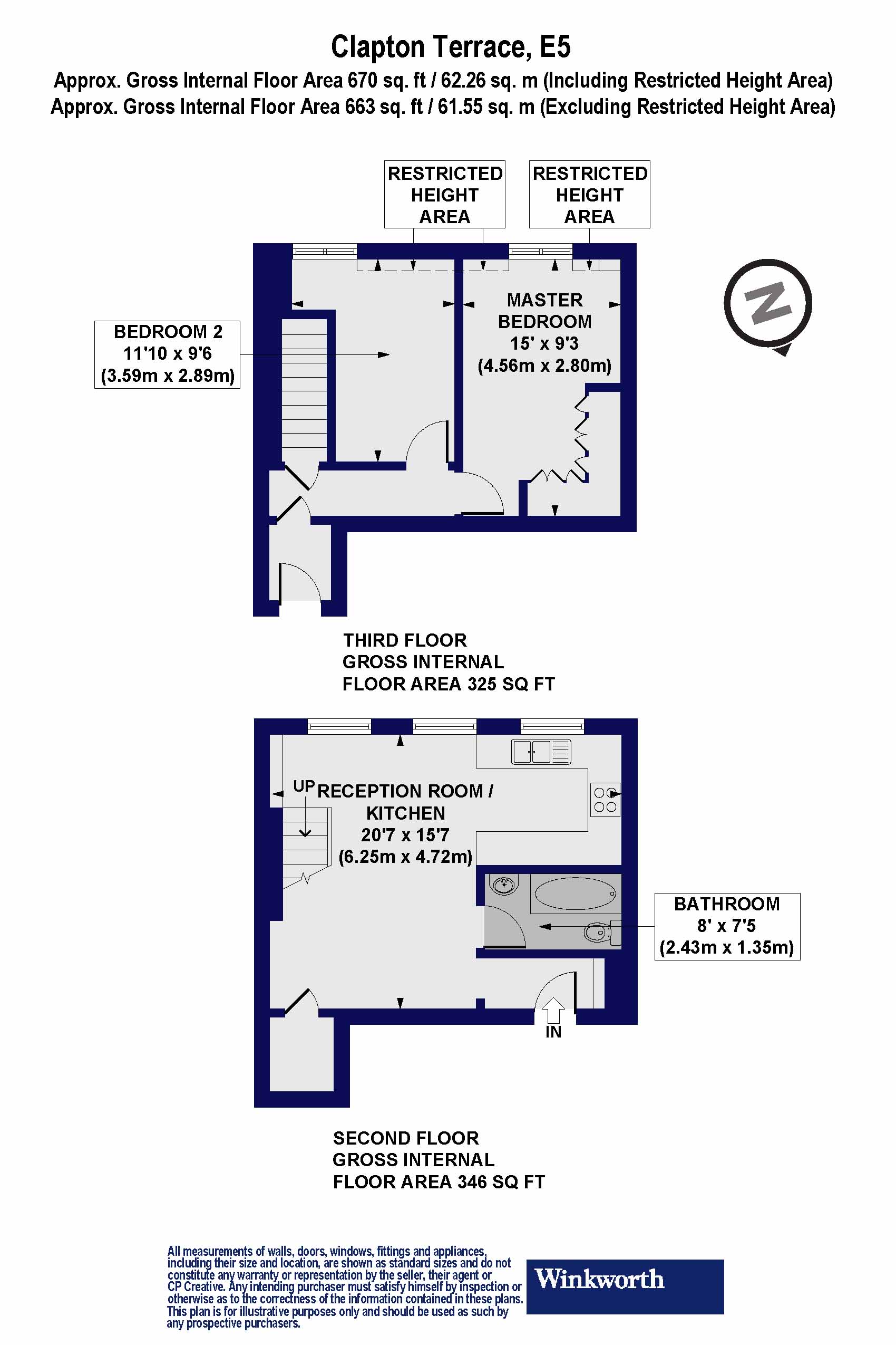 Flat 5, 16, Clapton Terrace, London floorplan