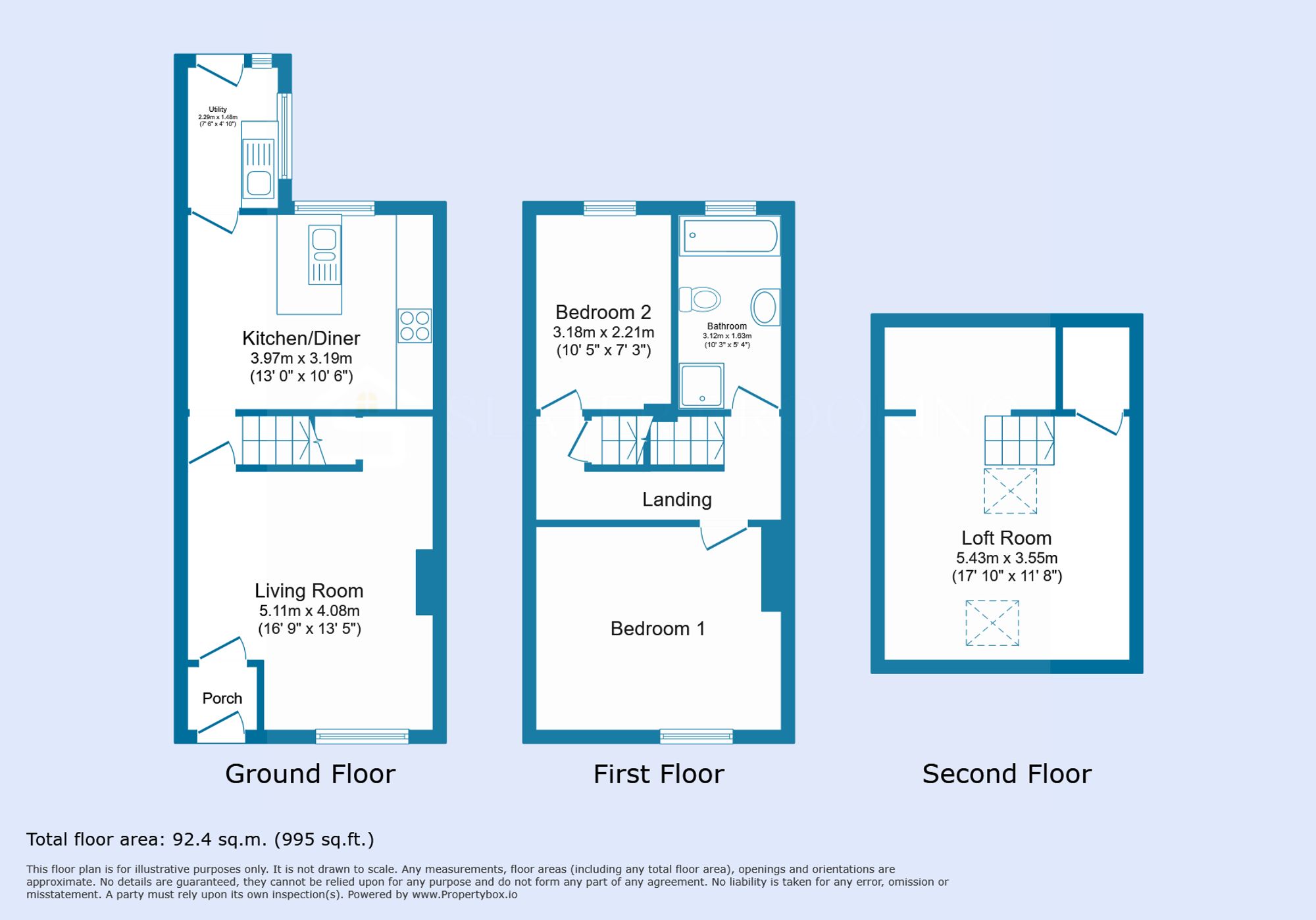 2 Laburnum Cottages, Rossendale floorplan