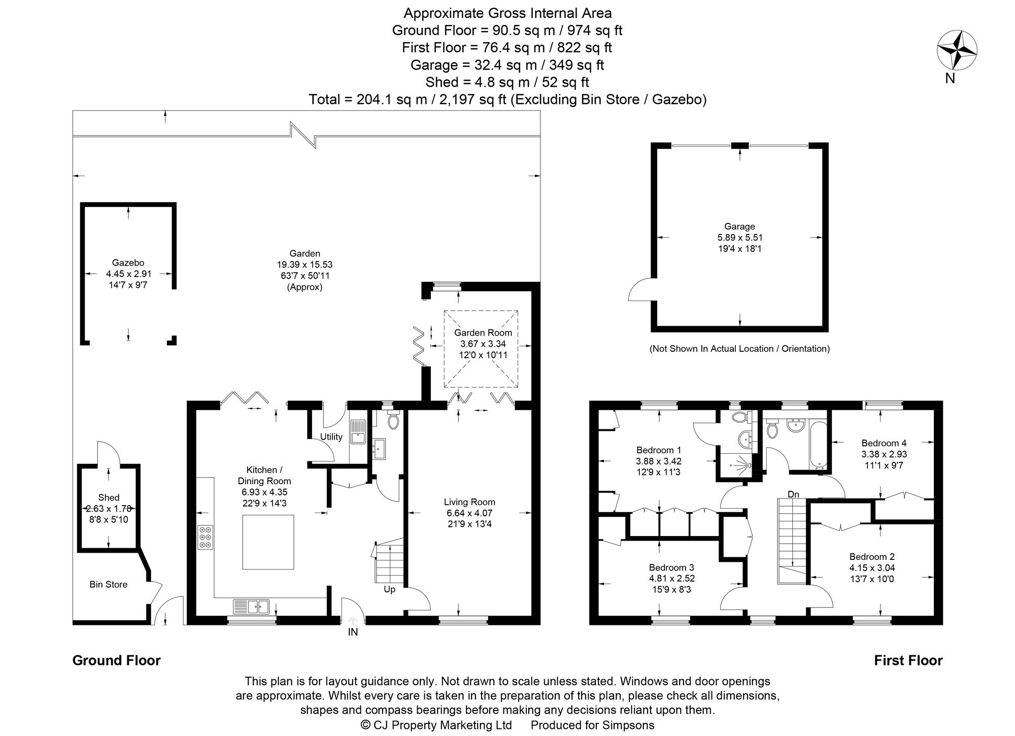 4 Bramley Close, Abingdon floorplan