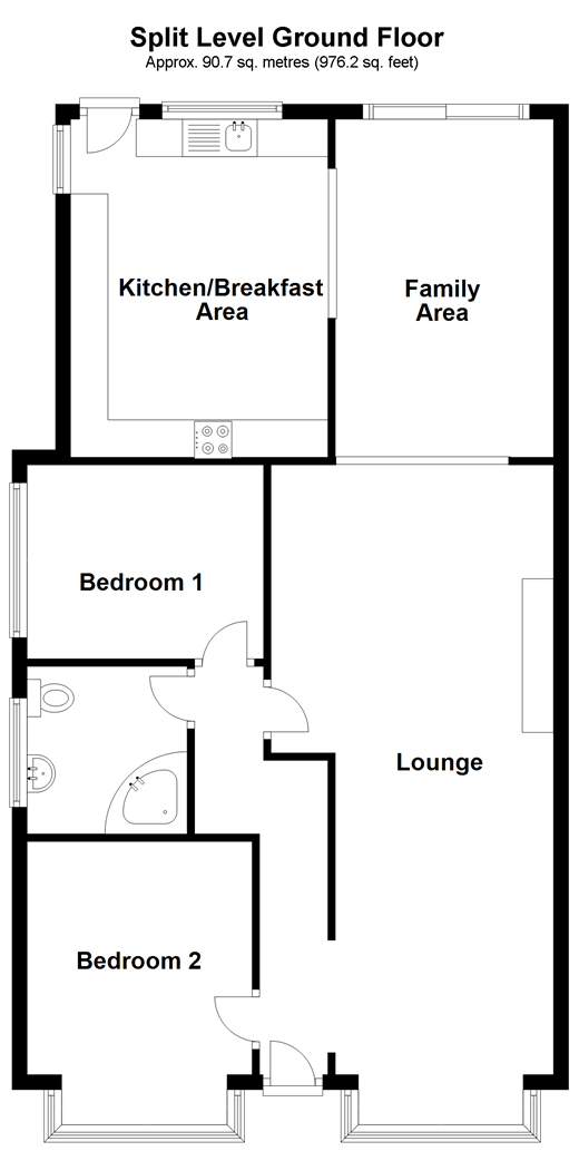 2 Bedrooms Detached bungalow for sale in Redehall Road, Smallfield, Surrey RH6