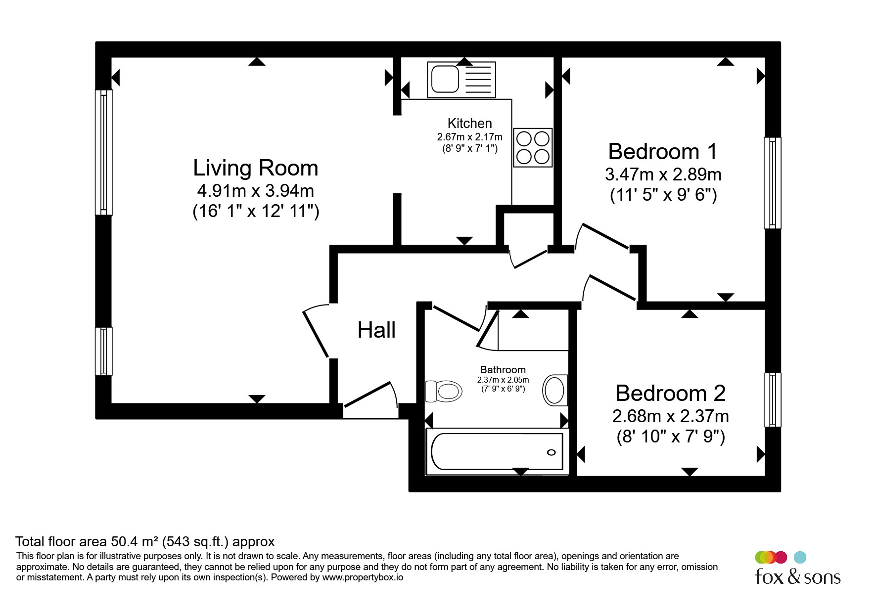 67, Falmouth Close, Eastbourne floorplan