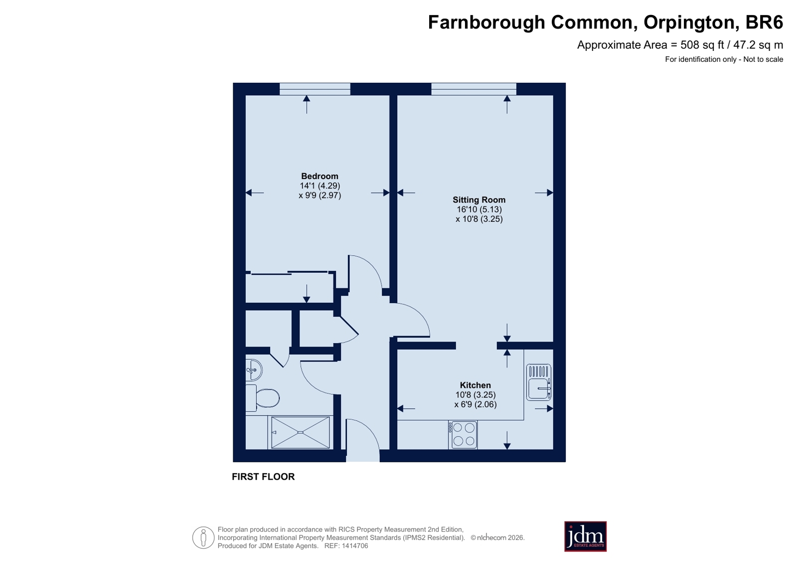Flat 14 Summerlands Lodge,, Farnborough Common, Orpington floorplan