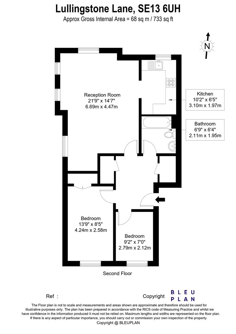 Flat 5, 56, Lullingstone Lane, London floorplan