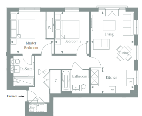 2 Bedrooms Flat for sale in The Tannery, Arundale Walk, Horsham RH12