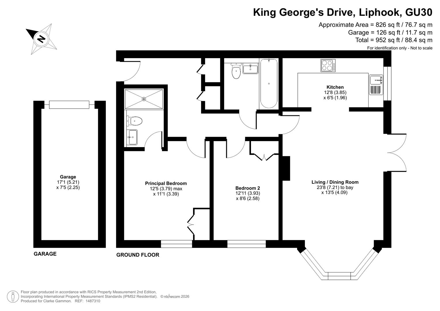 Flat 4, Morton House, King George's Drive, Liphook floorplan
