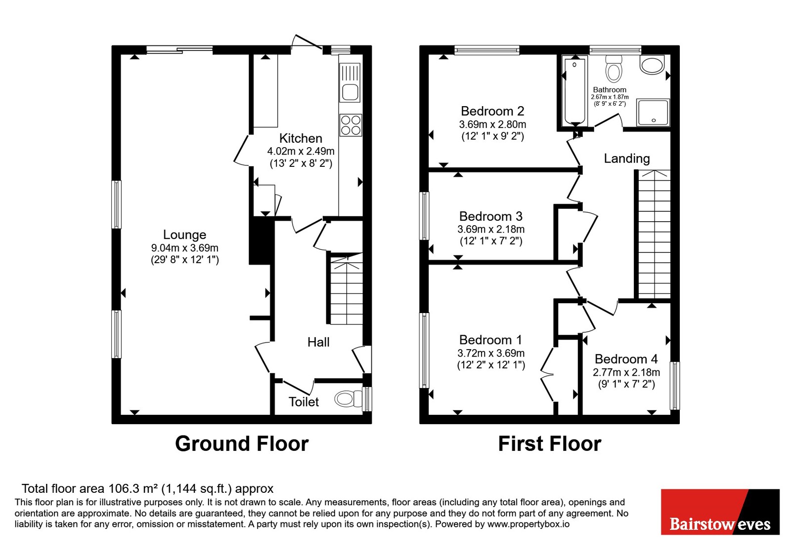 90, Audley Way,, Basildon floorplan